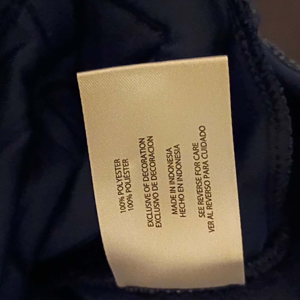 Eddie Bauer Sweater Fleece Men's Medium Pullover Heather Navy- NEW With Tags - Picture 7 of 7